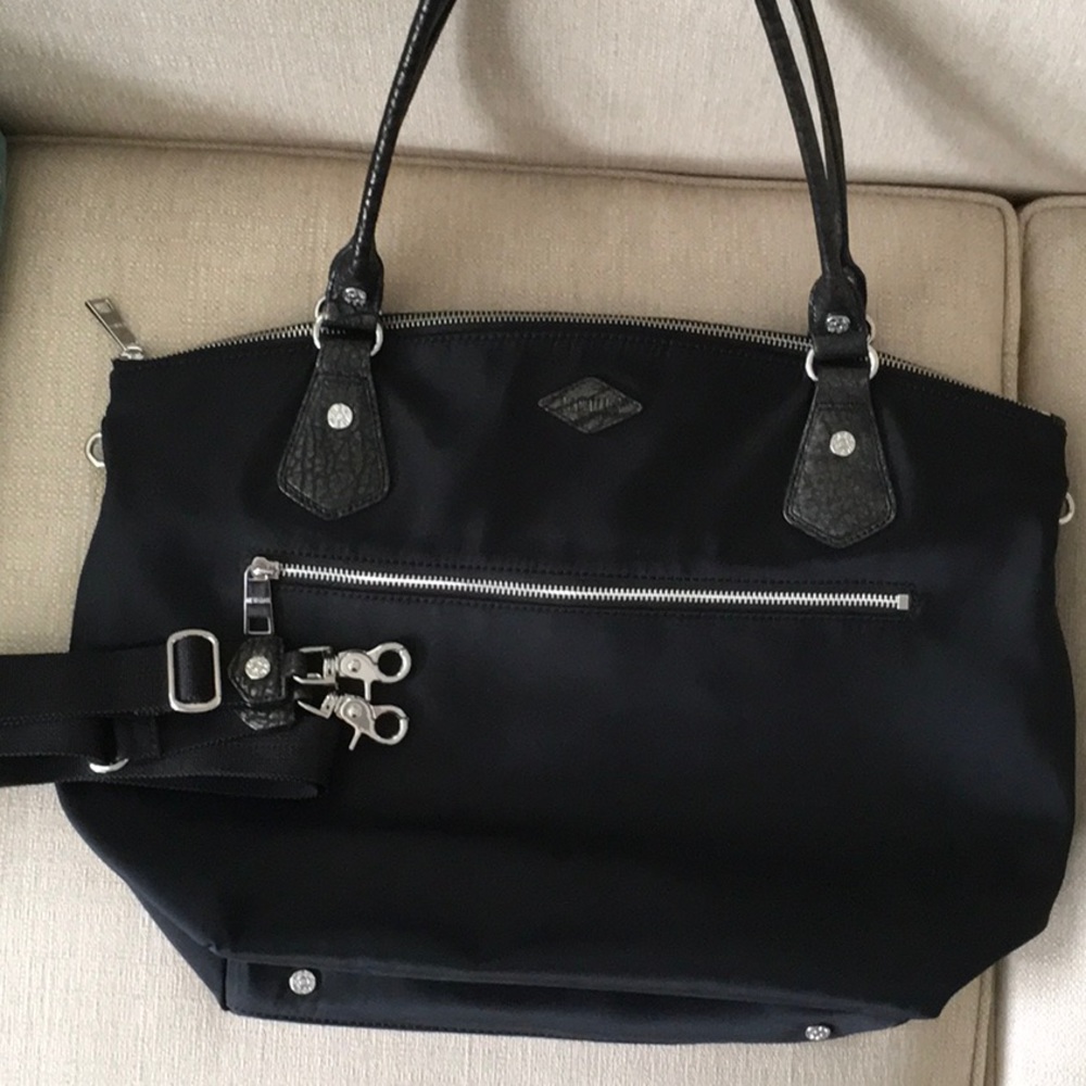 MZ WALLACE Black Bedford Chelsea Tote Mineral